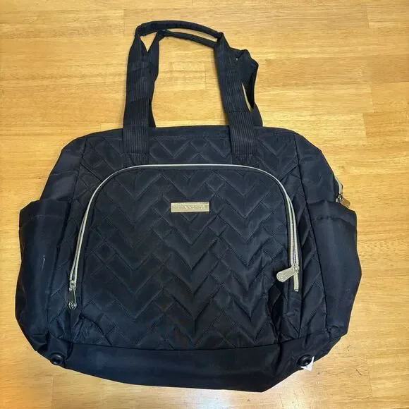 Fisher-Price Harper Frame‎ Bag Tote Travel Diaper Quilted Black Insulated Pouch