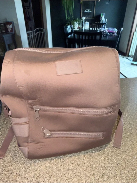 Dagne Dover Indi Neoprene Diaper Backpack in Dusty Rose