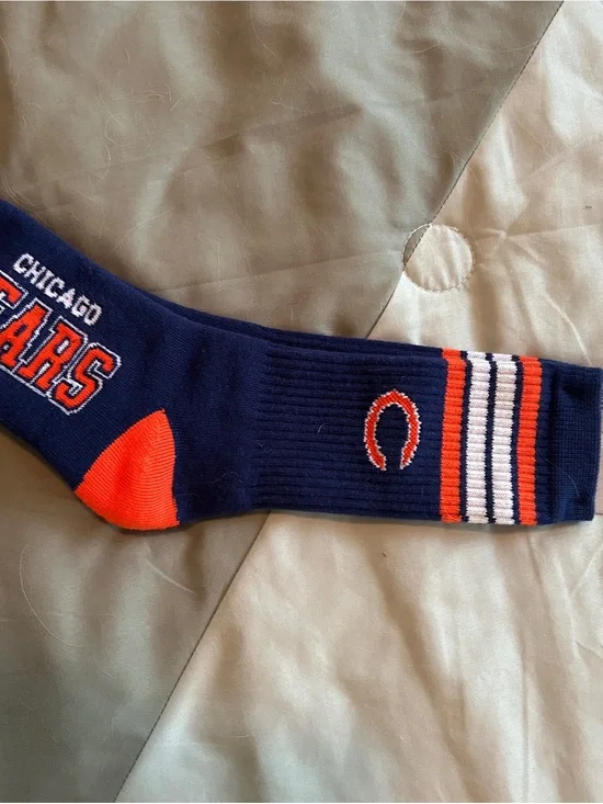 Chicago Bears Navy & Orange Athletic Crew Socks - Team Logo