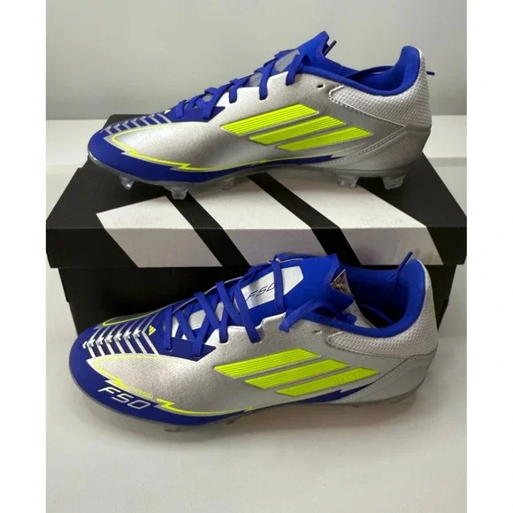 Adidas‎ F50 League Messi Silver Blue Soccer Cleats IH0918 Mens 8 Womens 9 NWB