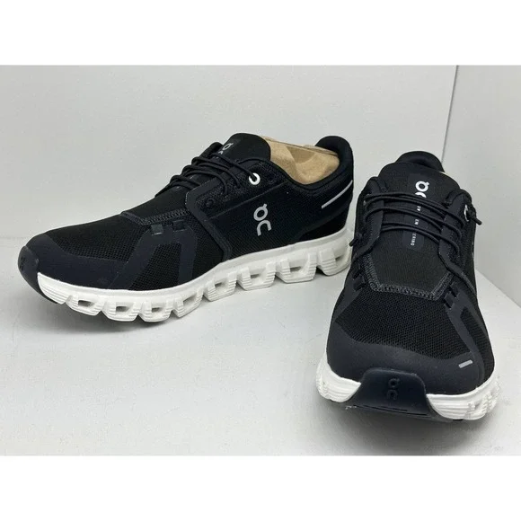 On Cloud 6 Mens Running Shoes Black White 3MF10070299 Size 9 NEW