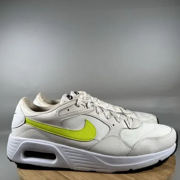 Nike Air Max SC White Cyber Volt Green Sneakers‎ CW4555-114 Mens Size 15