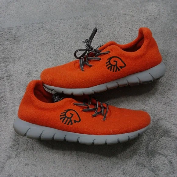 Giesswein Merino Runners Sneakers Mens 42 Orange Wool Lightweight Walking Shoes