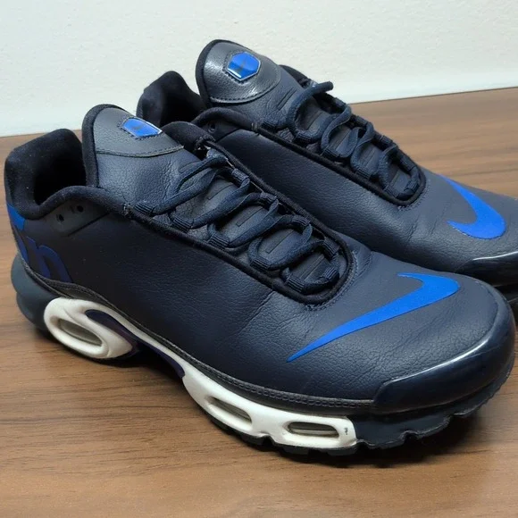 Nike Air Max Plus TN SE Obsidian Blue Leather Shoes Men‎ Size 9.5 AQ1088-400