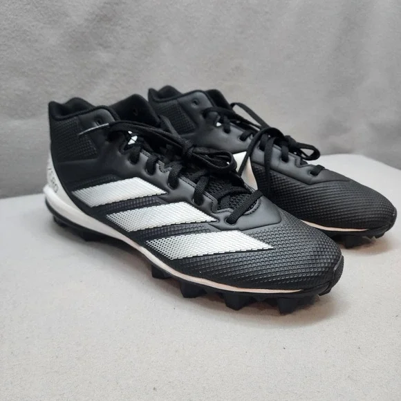 Adidas‎ Adizero Football Cleats Black White IF5102 Mens 11.5 Mid Top