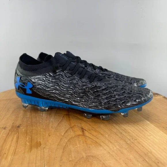Under‎ Armour UA Magnetico Elite 5 FG Mens Size 10 Soccer Cleats Black Blue NEW