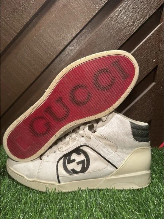Gucci Rebound Mid High-Top Sneaker  295322 7 G WhiteSize 7.5-8 Men’s
