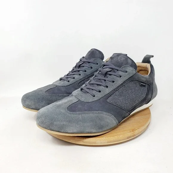 Piloti Endurance Shoes Mens 10.5 Grey Suede Leather Le Mans Driving Sneaker