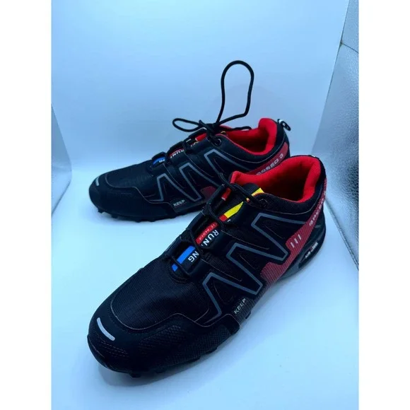 Keep Running Speed 3 Mens 44 Eu Sneaker Red Black Low Top Lace Up Trail Shoes