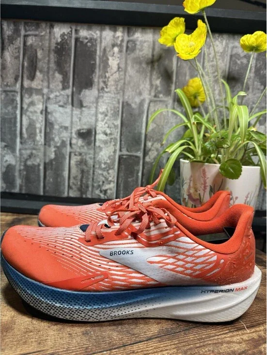Brooks Hyperion Max Cherry Tomato Orange/White/Blue Low Top Lace-Up Men's Run