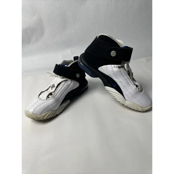 Penny Hardaway Black Blue White Nike Basketball Shoes Mens Size 11