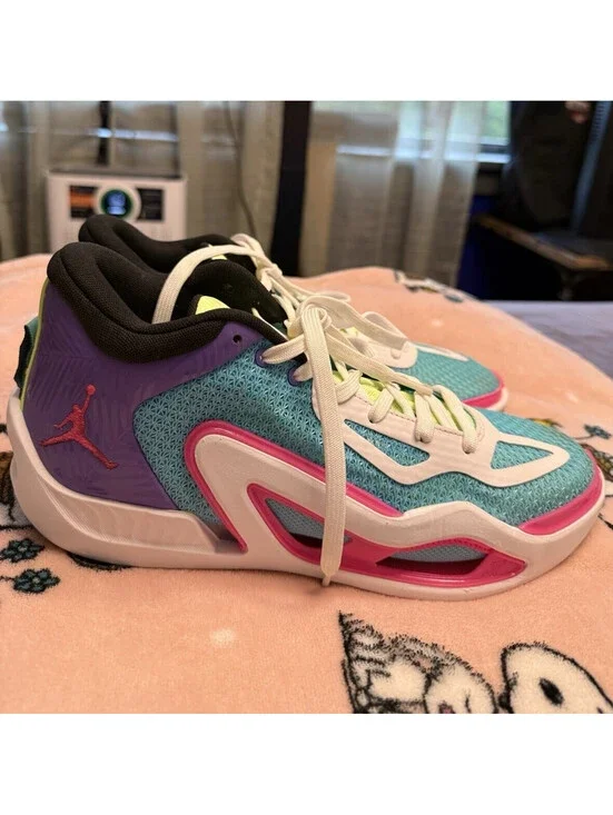 Jordan Tatum 1 Wave Runner FV0169-400 Blue/Pink/Purple Low Top Mesh Sneaker