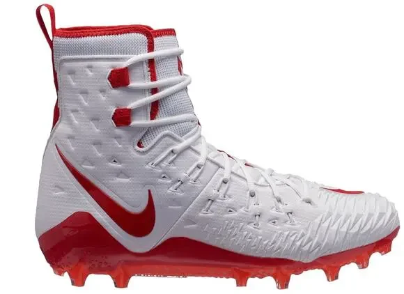 NIKE MENS FORCE SAVAGE ELITE TD FOOTBALL CLEATS (11, WHITE/RED)