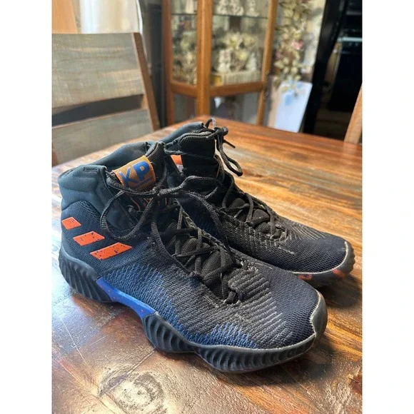 Adidas Pro Bounce 2018 Kristaps Porzingis PE Mens 9.5 Black Orange Blue B41990‎