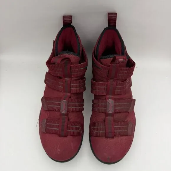 Nike LeBron Soldier XI 11 Team Red Burgundy Basketball Shoes Men's Size 10 89764