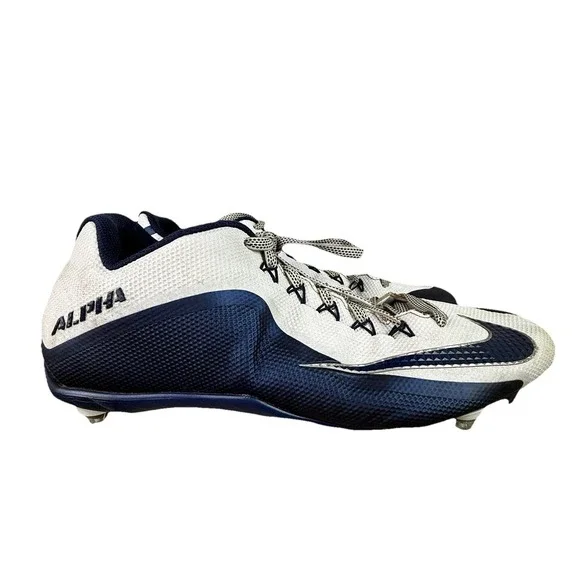 Nike Alpha Pro 2 3/4 TD Football‎ Cleats Mens Size 15 Blue White 719935-144