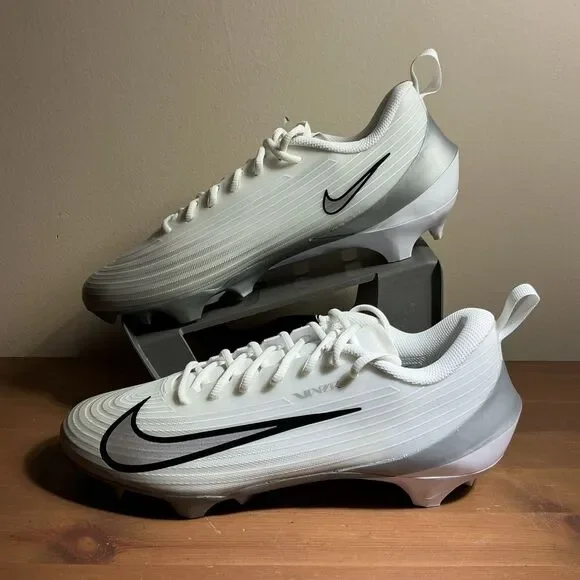 Nike Vapor Speed 3 Football Cleats White Silver Black FB3303-100 Men's Size 11
