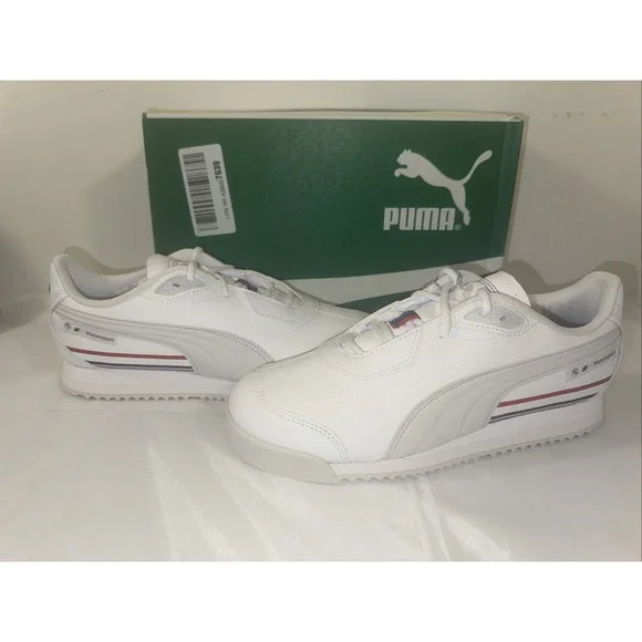 PUMA Bmw M Motorsport X Roma Stradale Lace Up ‎ Mens White Sneakers Casual 7.5