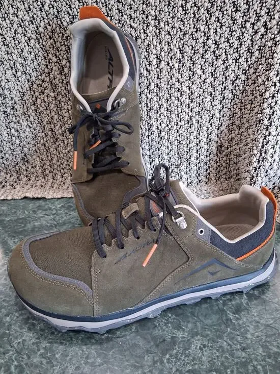 Altra Lone Peak Alpine Mens Sz 14 Forest Suede Trail Running Hiking Climb Shoes