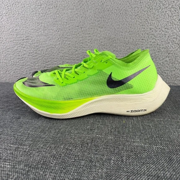Nike ZoomX Vaporfly Next% Mens 13 Electric Green Running Shoes AO4568-300
