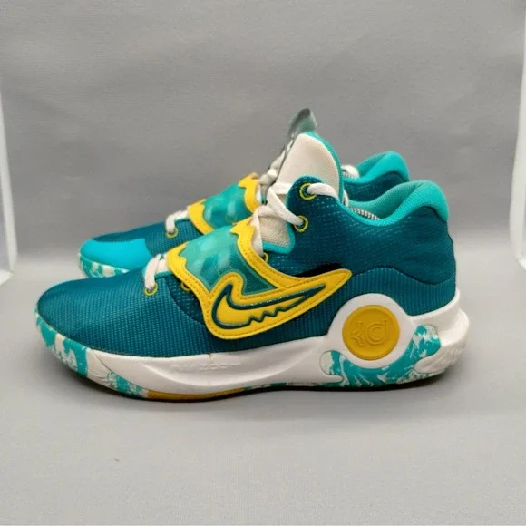 Nike KD Trey 5 X Mens Basketball Shoes Teal Yellow White DD9538-300 Size 11