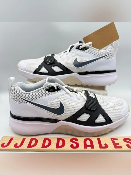 Nike Air Zoom Diamond Elite Turf Baseball White Iridescent FN4250-002 Men’s Size