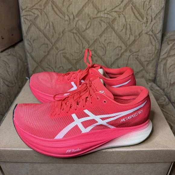 ASICS Metaspeed Sky+ Diva Pink/White Men's 7 Running Shoes Carbon Plate 1013A115