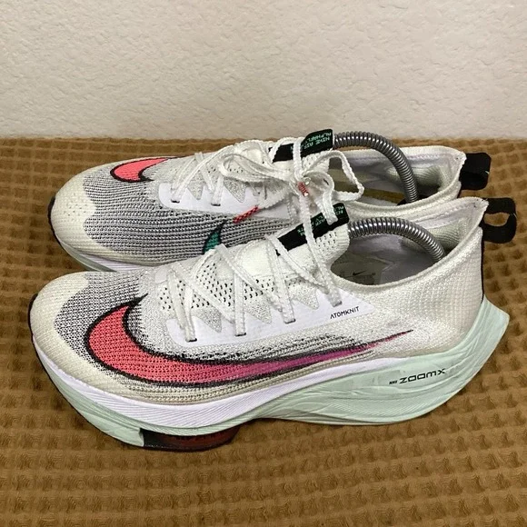 Nike Air Zoom Alphafly Next% Mens 8.5 Watermelon White Jade Running CI9925-100