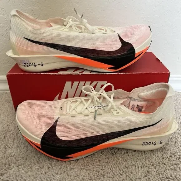 Nike ZoomX Streakfly 2 Proto White Orange Black Shoes HF6417-100 Men's 12.5 New