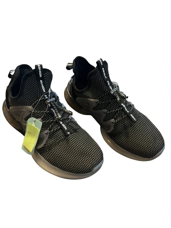 Black Knit Athletic Sneakers