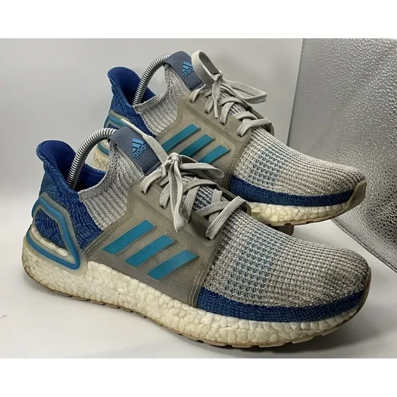 Adidas Ultra Boost Mens Shoes Blue Grey Size 9.5