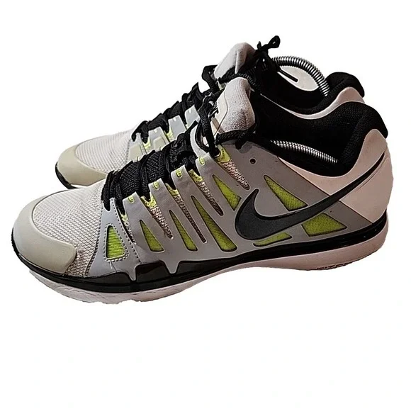 Nike‎ Zoom Vapor 9 Tour Platinum Volt Federline Tennis Shoes Sneakers Men's 11.5