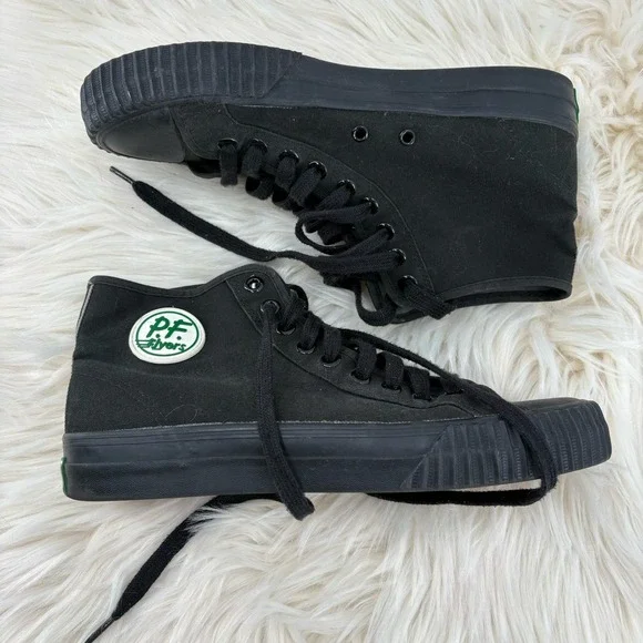 PF Flyers Center Hi Top Shoes Sandlot Benny The Jet Black Men's 10 Women's 11.5