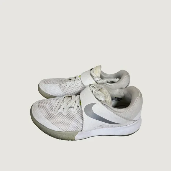 Nike Zoom Live II Mens Basketball Shoes White Silver 852421-117 Size 8