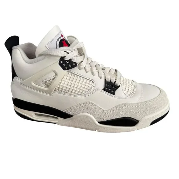 Nike Air Jordan 4 Retro OG FC Shoes Sail Black Univ Red IM4002-100 Mens 11.5