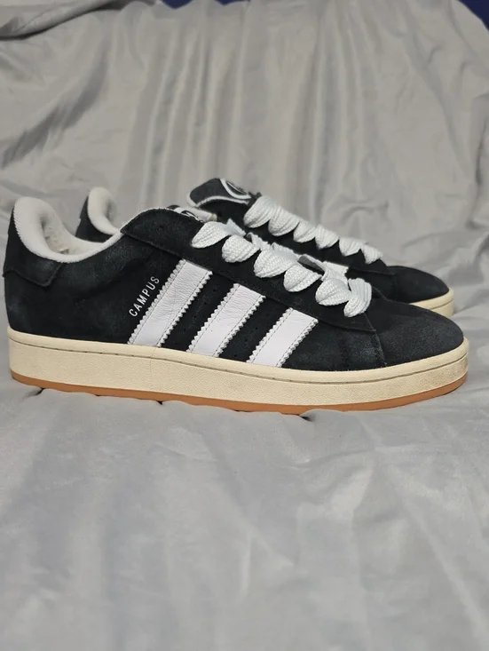 adidas Campus Low-Top Sneakers in Black & White