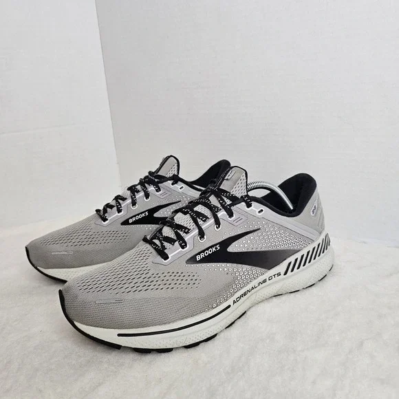 Brooks Adrenaline GTS 22 Men 12 Wide (2E)Grey Black Running Shoes 1103662E012