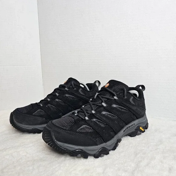 Merrell Moab 3 Black Night Leather Mesh Trail Hiking J035875 Men's Size 9 Wide