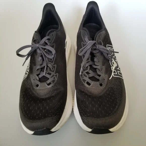 Hoka Mach 6 Shoes Mens Size Thirteen Black White Running Athletic Sneakers 13