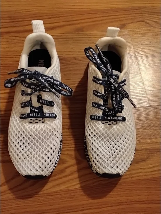 NOBULL White Mesh Athletic Shoes with Black Accents