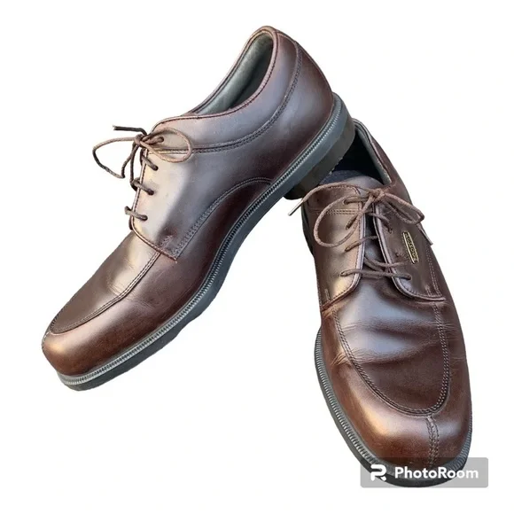 FootJoy DryJoy Tour Golf Shoe Men Brown Leather Waterproof SoftSpike Classic 8.5