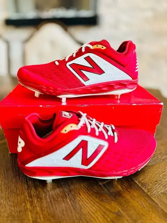 New Balance 3000v4 Fresh Foam Low Metal Baseball Cleats L3000MW4 Red Sz 11.5