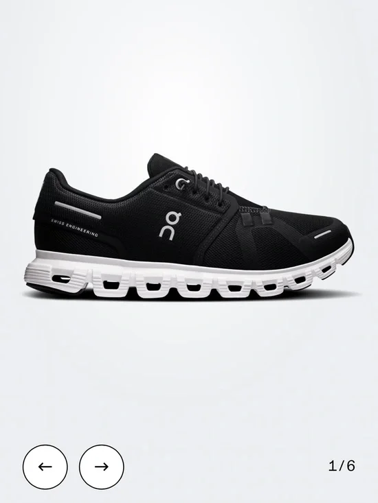 On cloud women’s  Black and White Athletic Sneakers