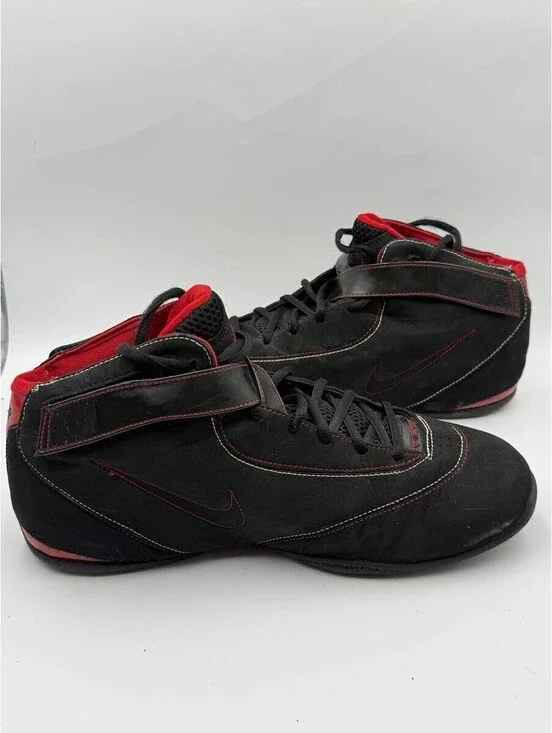 Nike Zoom Uptempo Challenge 316968-061 Black Red Basketball Shoes Men US 11