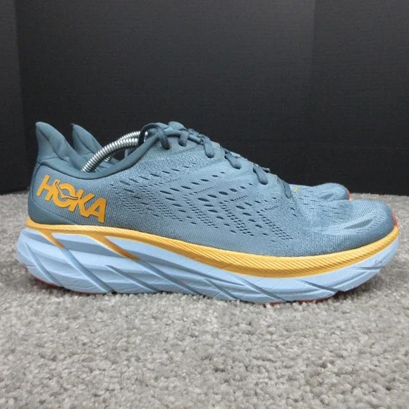 Hoka One One Sneakers Mens Size 12.5 D US Blue Clifton 8 Running Shoes Trainers