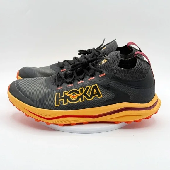 Hoka Zinal 2, Black and Yellow Orange Athletic Shoes