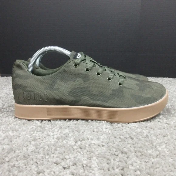 NOBULL Sneakers Mens Size 8 US Green Camo Gum Weightlifting Shoes Trainers EUC