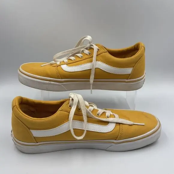 VANS Canvas Off The Wall Yellow Men 7.5 & Women 9 Sneakers Shoes 500714