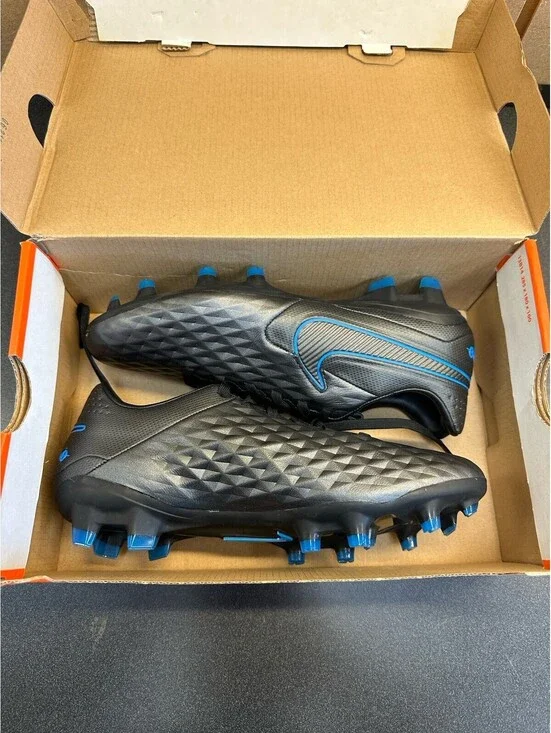 Nike Tiempo Legend 8 Pro FG Black Blue Hero AT6133-004 Soccer 6 Men / 7.5 Women