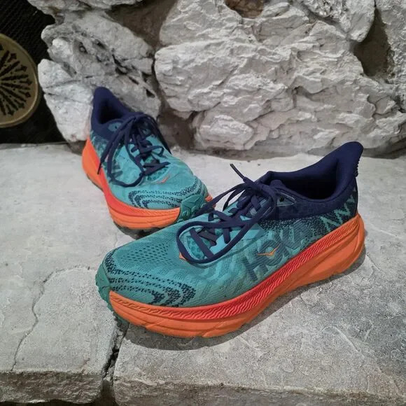 Size 10 2E Men's Wide Hoka One One HOKA Challenger ATR 7 Ceramic Vibrant Orange